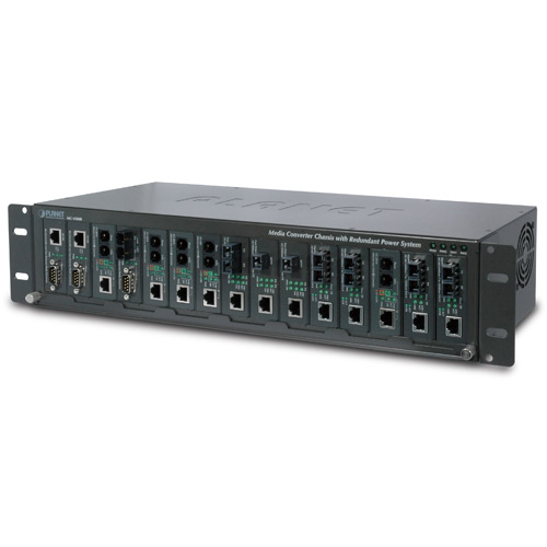 15-Slot Media Converter Chassis (DC Power) MC-1500R48