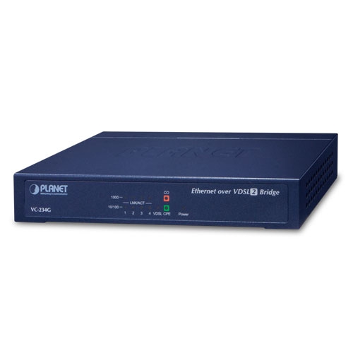 4-Port 10/100/1000T Ethernet to VDSL2 Bridge - 30a profile w/ G.vectoring, RJ11 VC-234G