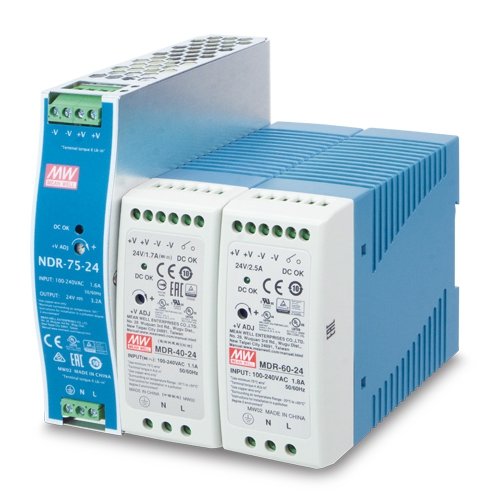 DC Single Output Industrial DIN-rail Power Supply Units PWR-40-24 / PWR-60-24 / PWR-75-24