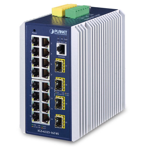 Industrial L3 16-Port 10/100/1000T + 4-Port 1G/2.5G SFP Managed Ethernet Switch IGS-6325-16T4S