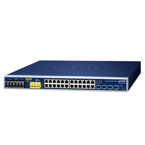 Industrial L2+ 24-Port 10/100/1000T 802.3at PoE + 4-Port 10G SFP+ Managed Ethernet Switch IGS-R4215-24P4X