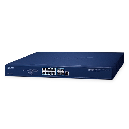 L3 8-Port 10GBASE-T + 4-Port 10GBASE-X SFP+ Managed Ethernet Switch with Dual 100~240V AC Redundant Power XGS-6311-8T4XR